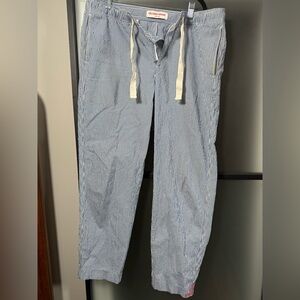Orlebar Brown Size 32 Alex Tapered Striped Cotton-Blend Seersucker Trousers